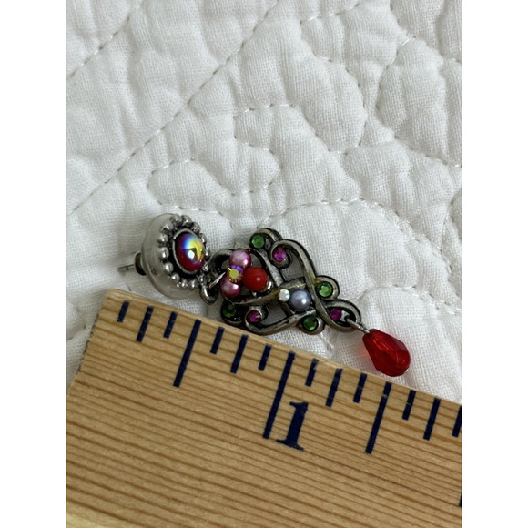 Women's Costume Jewelry Earrings Rhinestone Beaded and Hoops - Picture 7 of 10